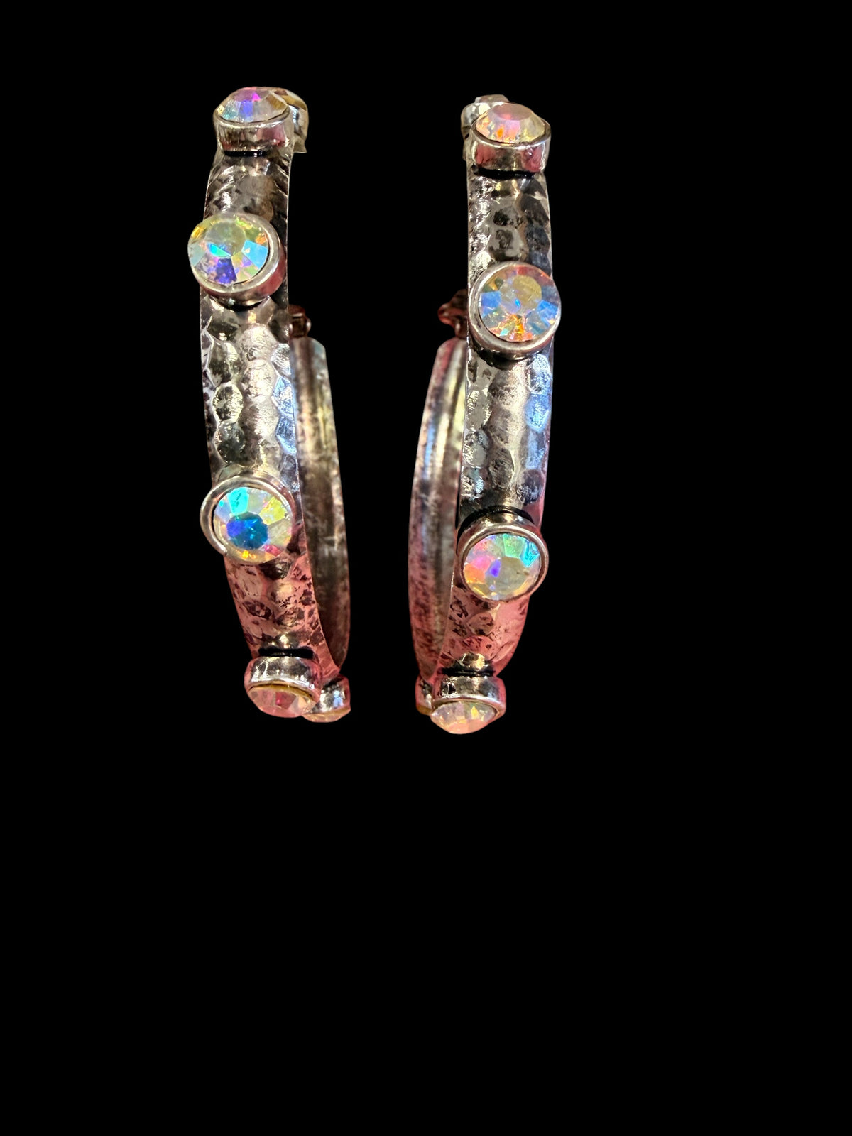 Alice Gold Large Hoop Turquoise Stone Earrings