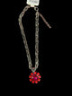 Alice Red & Pink Flower Necklace