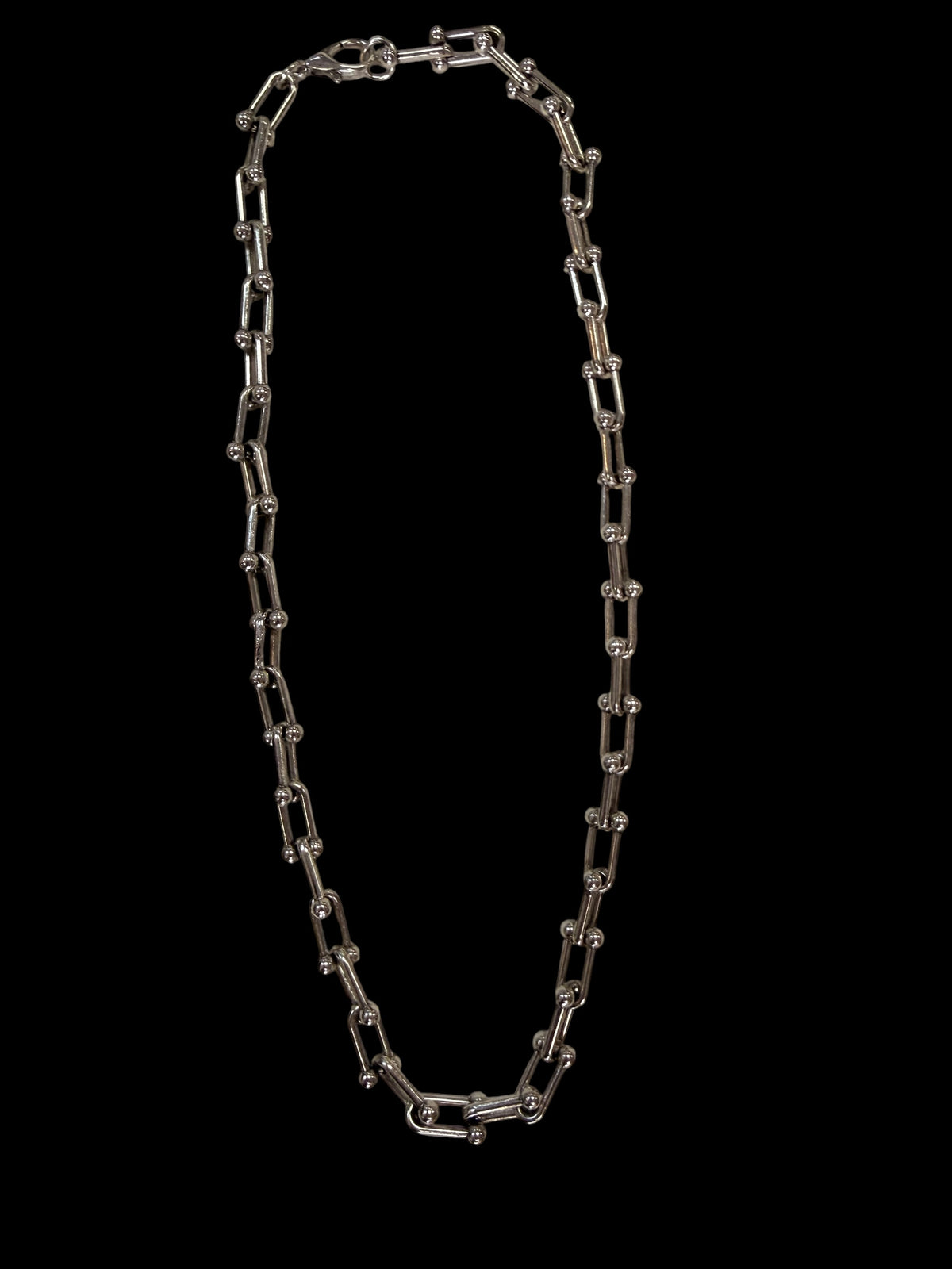 Alice Short Silver Horsebit Necklace