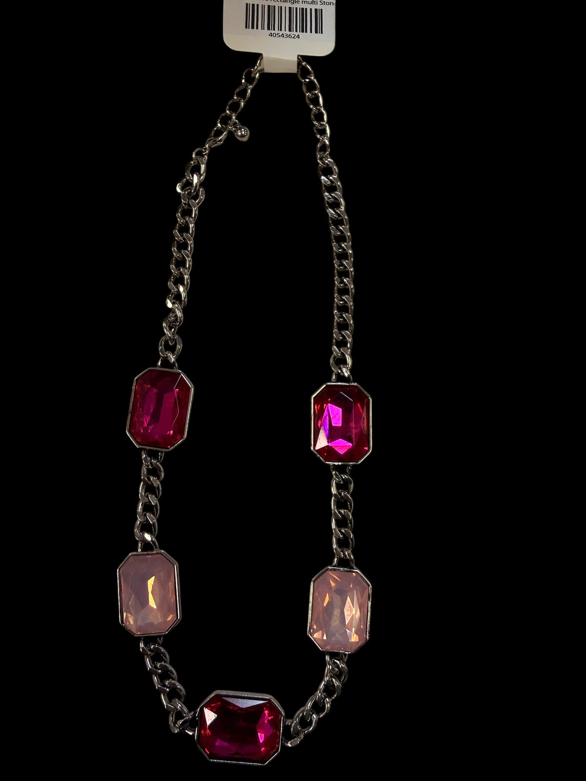Alice rectangle multi Stone Necklace