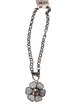 Alice Silver Flower Pendant Necklace with AB Stone