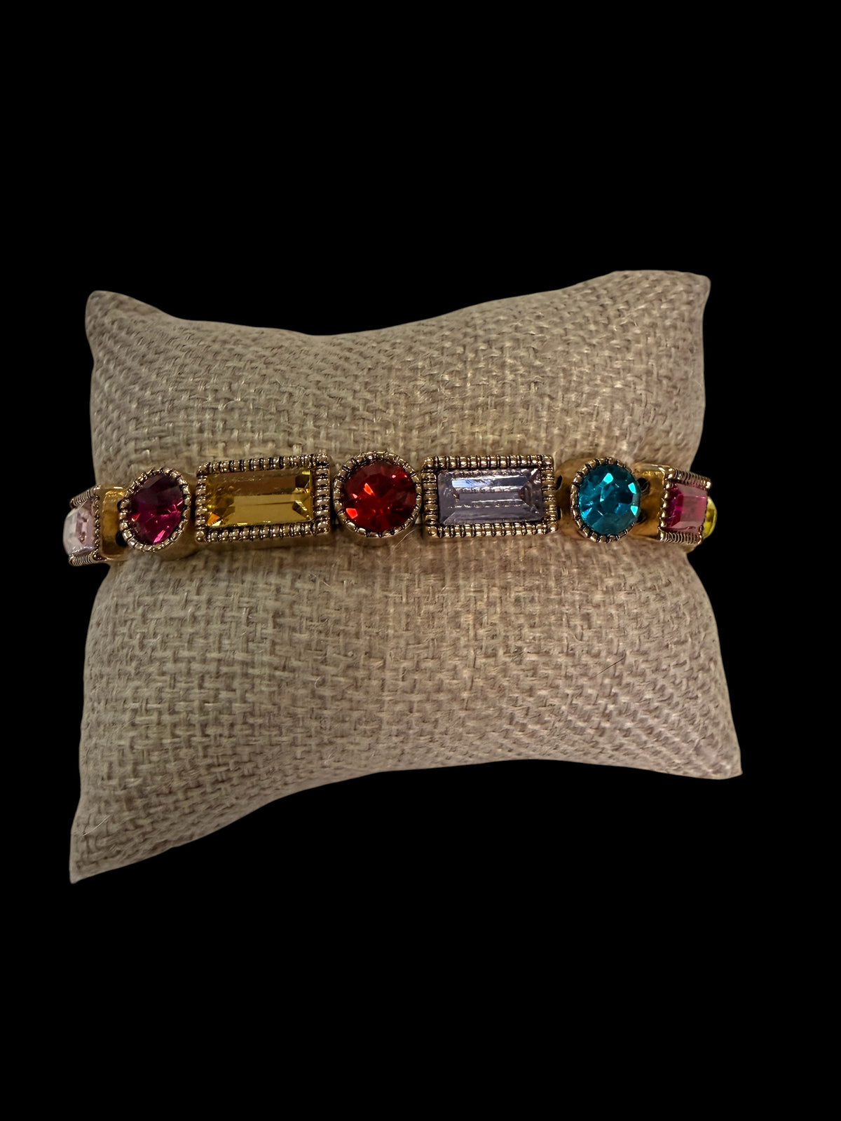 Alice Multi Color Stretch Bracelet multi shape stones