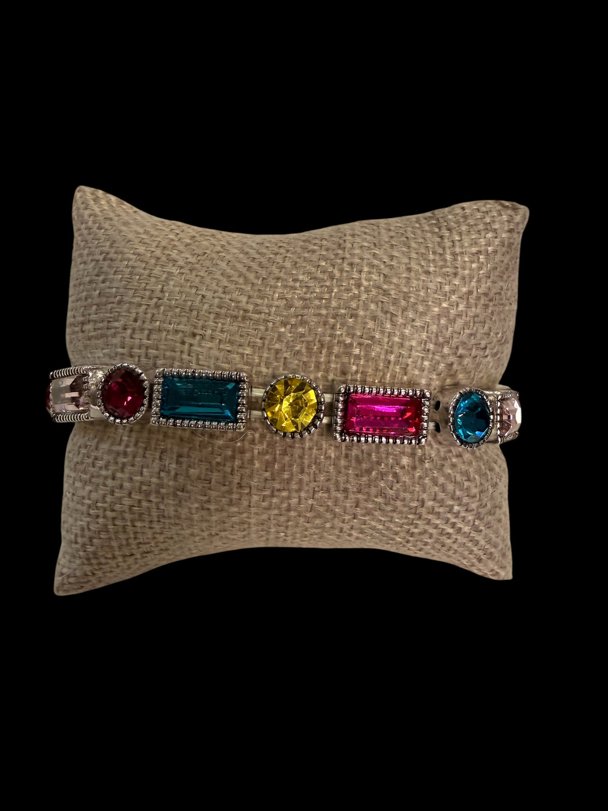 Alice Multi Color Stretch Bracelet multi shape stones