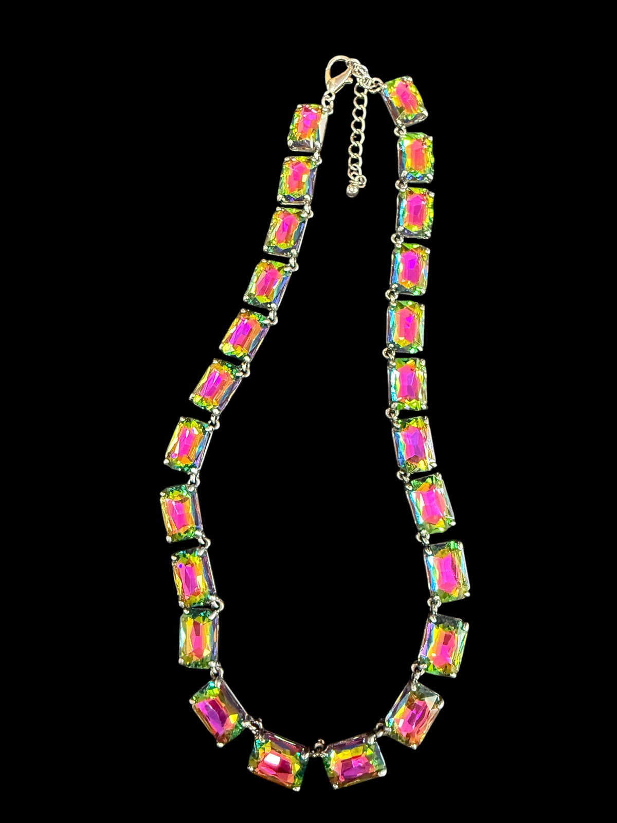 Alice Multi  Rectangle Stone Necklace