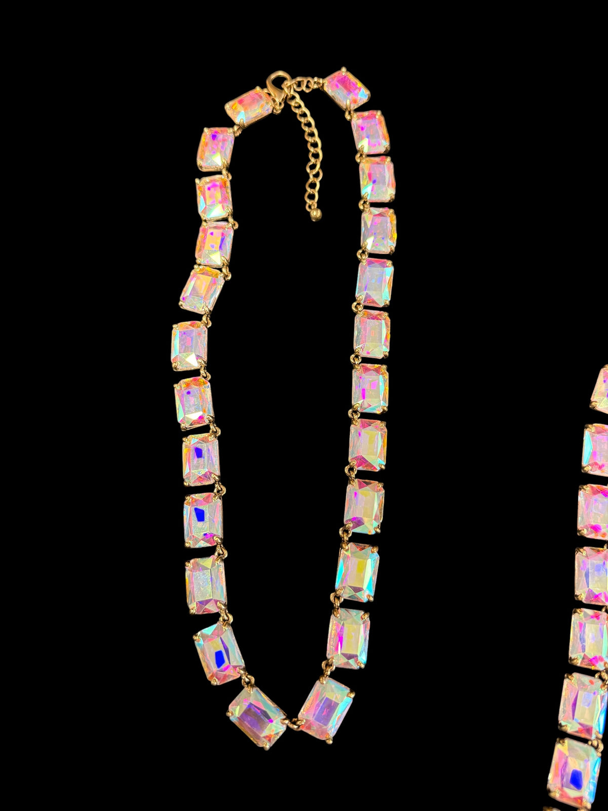 Alice Multi  Rectangle Stone Necklace