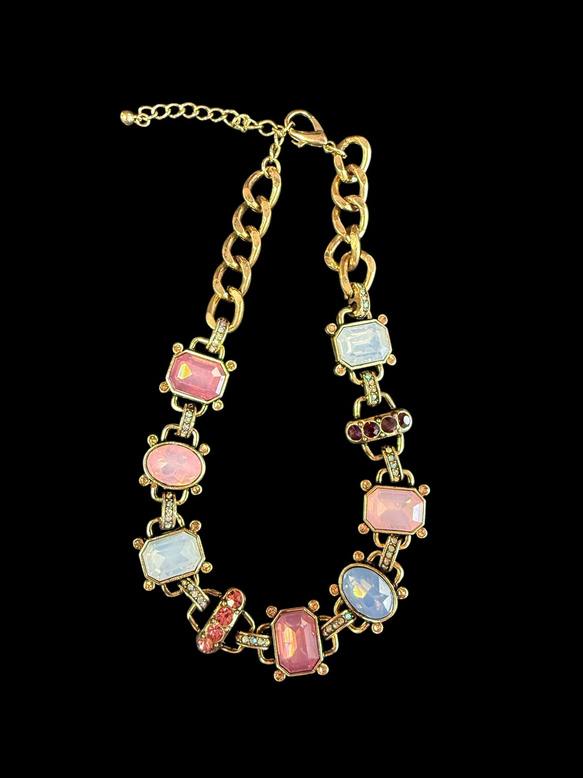 Alice Multi Stone Short Collar Necklace
