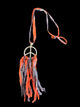 Alice Sari Silk Fringe Necklace with Peace Sign