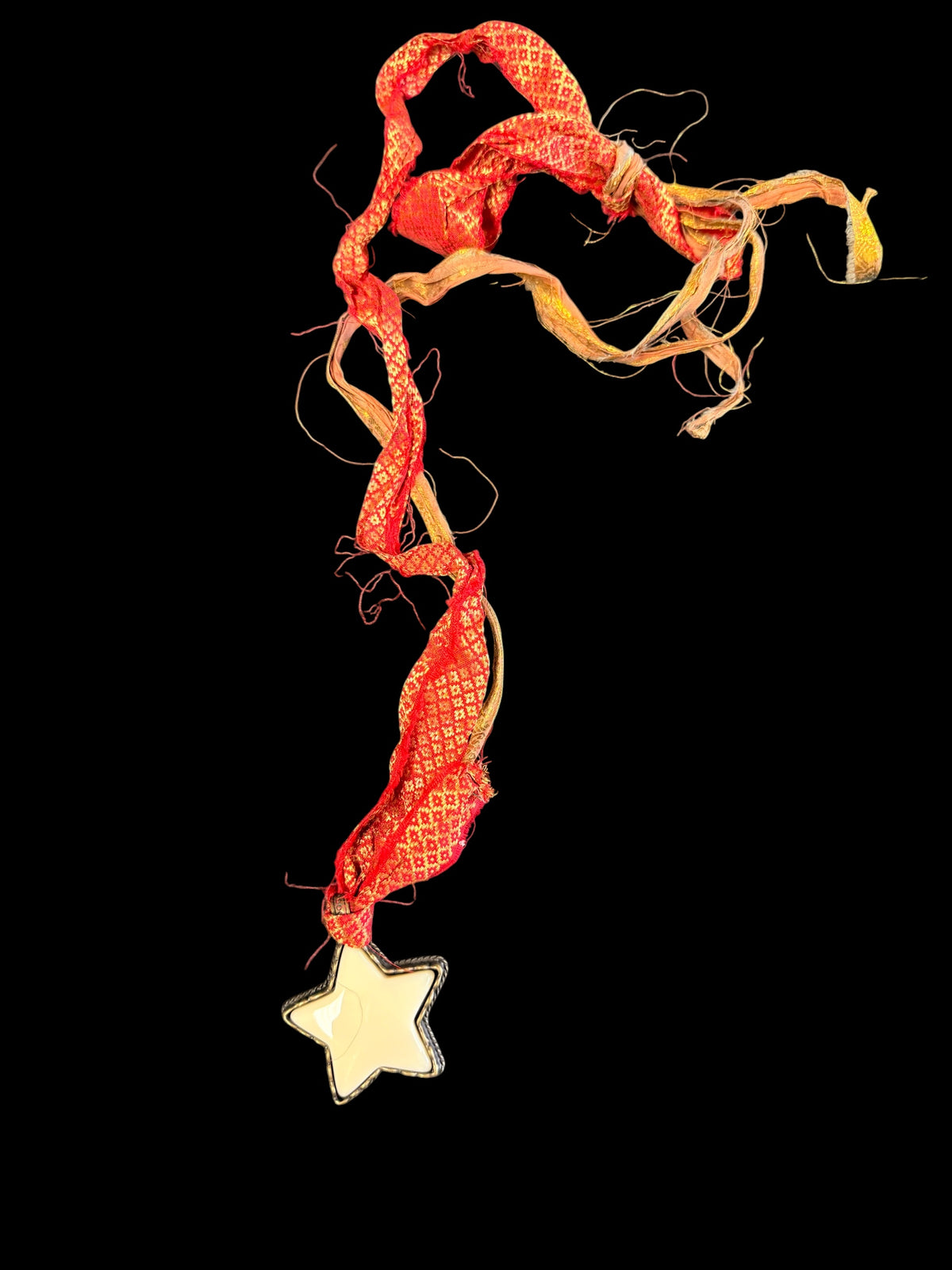 Alice Sari Silk Necklace with Star Pendant