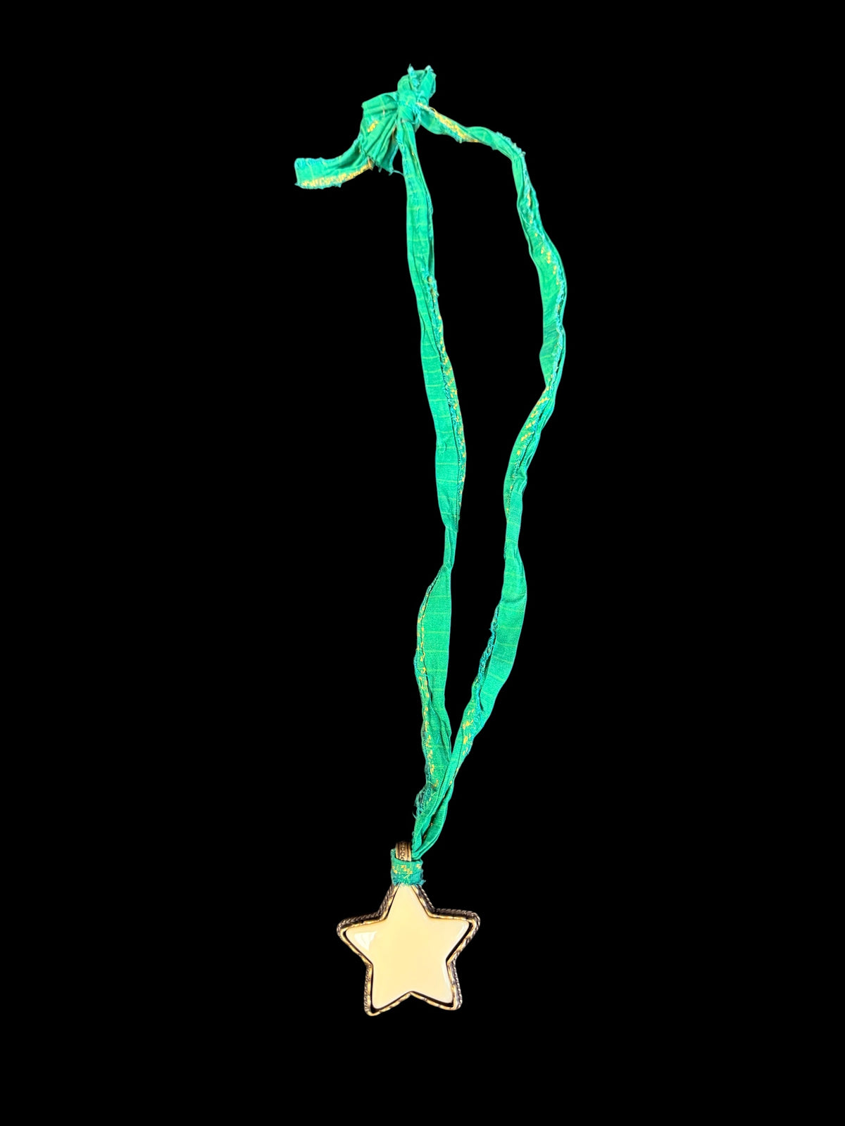Alice Sari Silk Necklace with Star Pendant