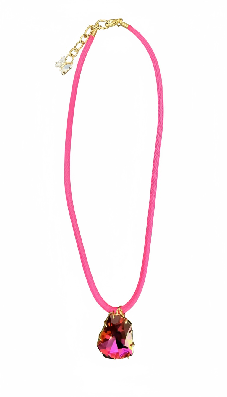 Jaded Gypsy Crystal Pendant Necklace on Nylon Cord
