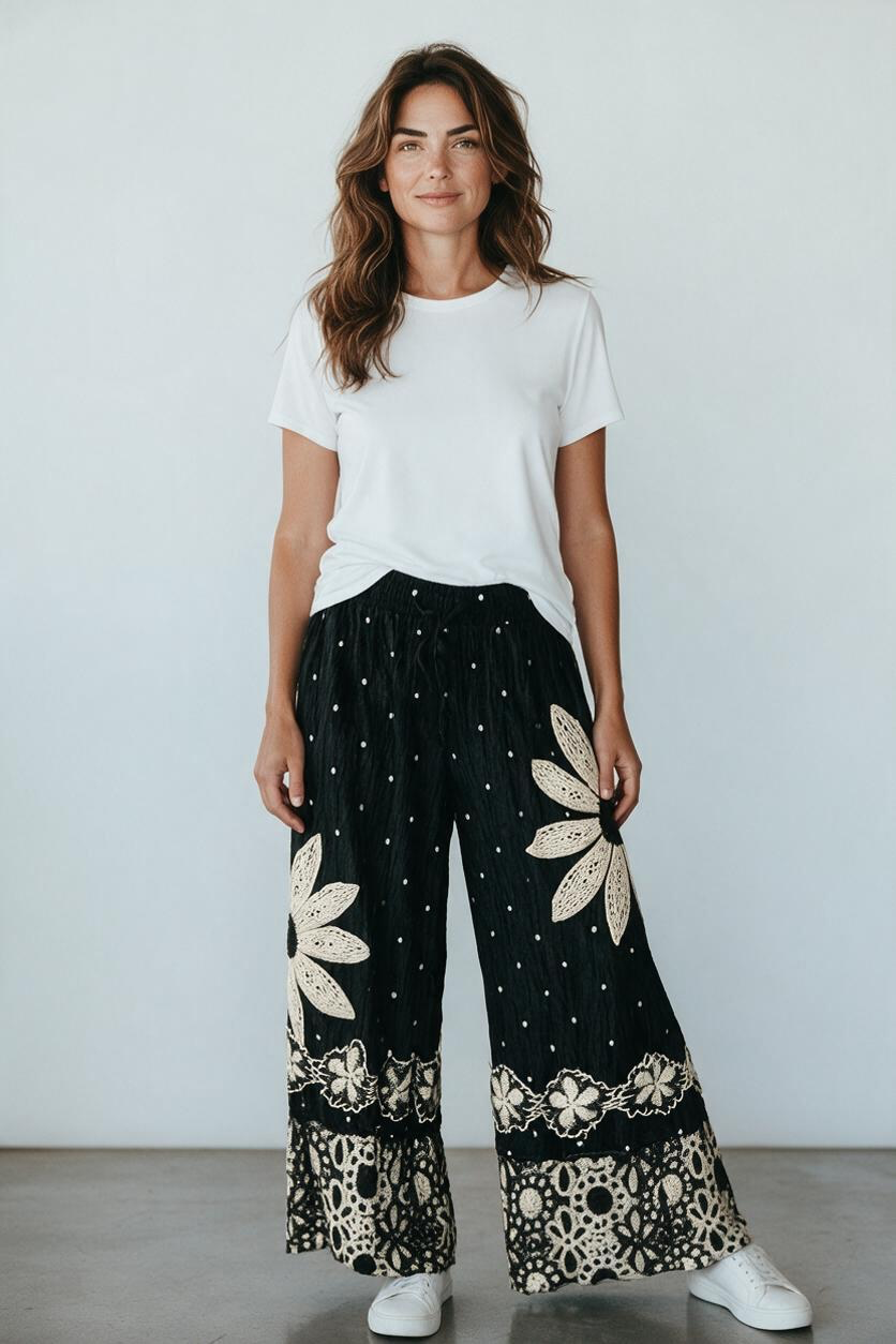A Rare Bird Velvet Daisy Pantaloons
