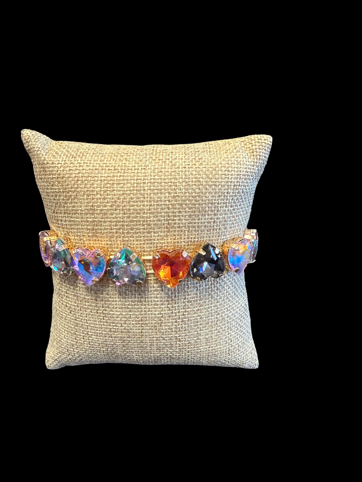 Jaded Gypsy Gold-Plated Heart Crystal Bracelets
