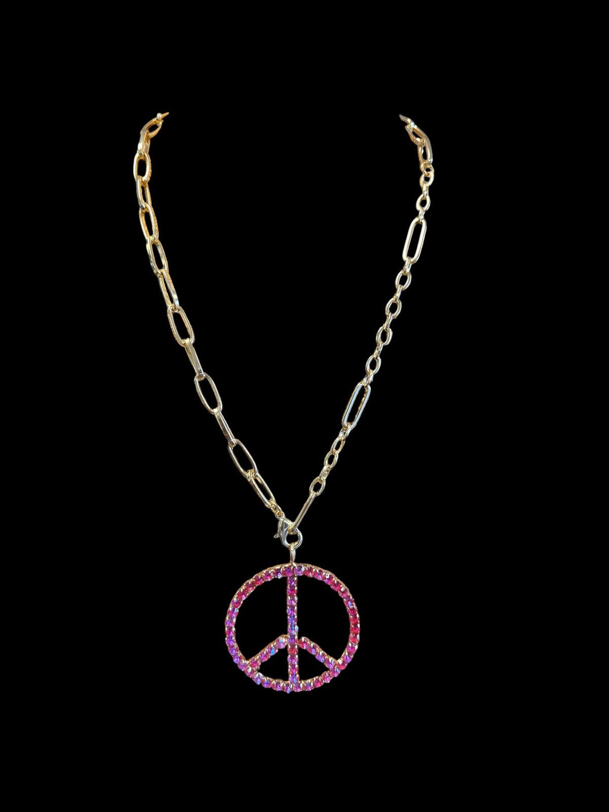 Jaded Gypsy Crystal Peace Pendant Necklace