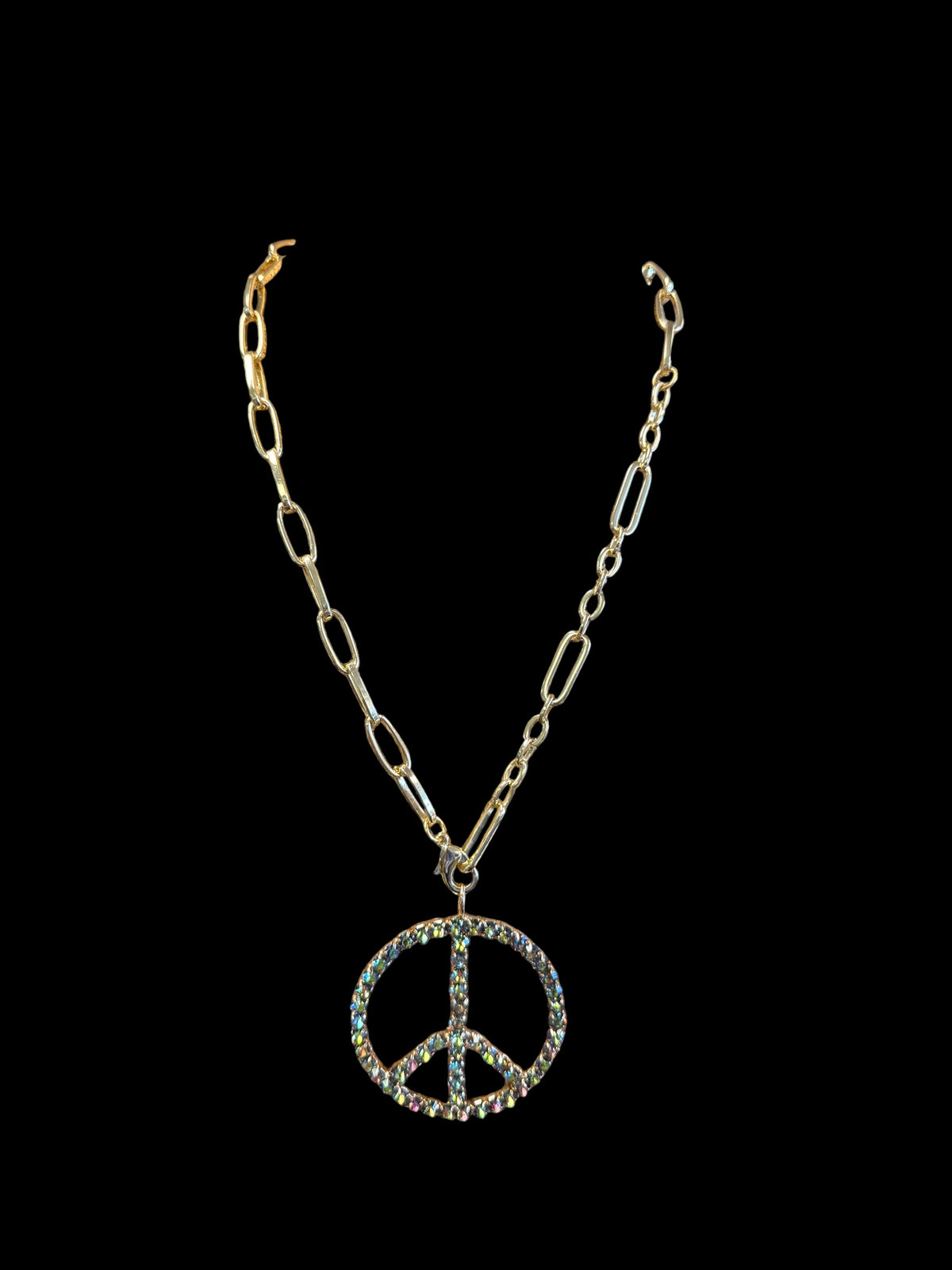 Jaded Gypsy Crystal Peace Pendant Necklace