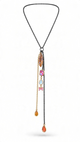 Jaded Gypsy Black Gunmetal Crystal Lariat Necklace