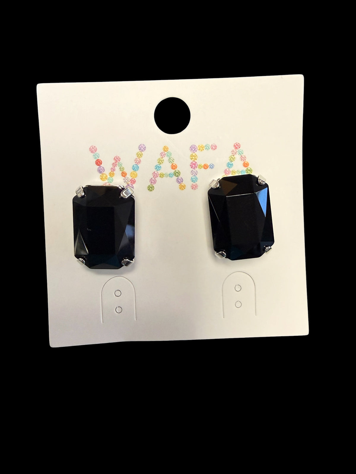 Wafa Rectangle Austrian Crystal Earrings