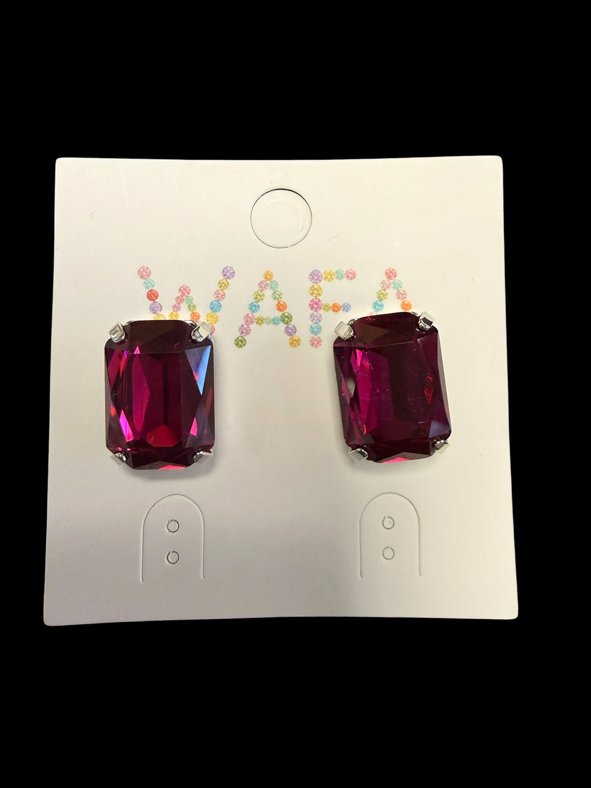 Wafa Rectangle Austrian Crystal Earrings