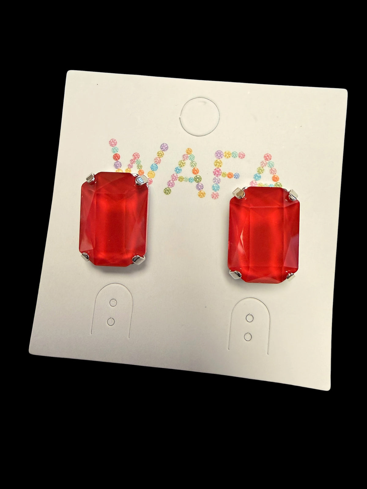 Wafa Rectangle Austrian Crystal Earrings