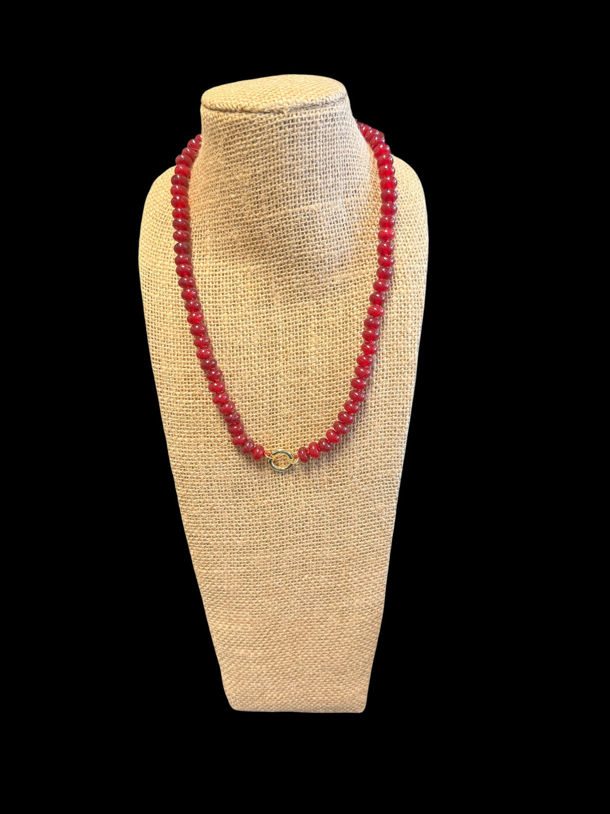 Wafa Beaded Necklace with Charm Circle