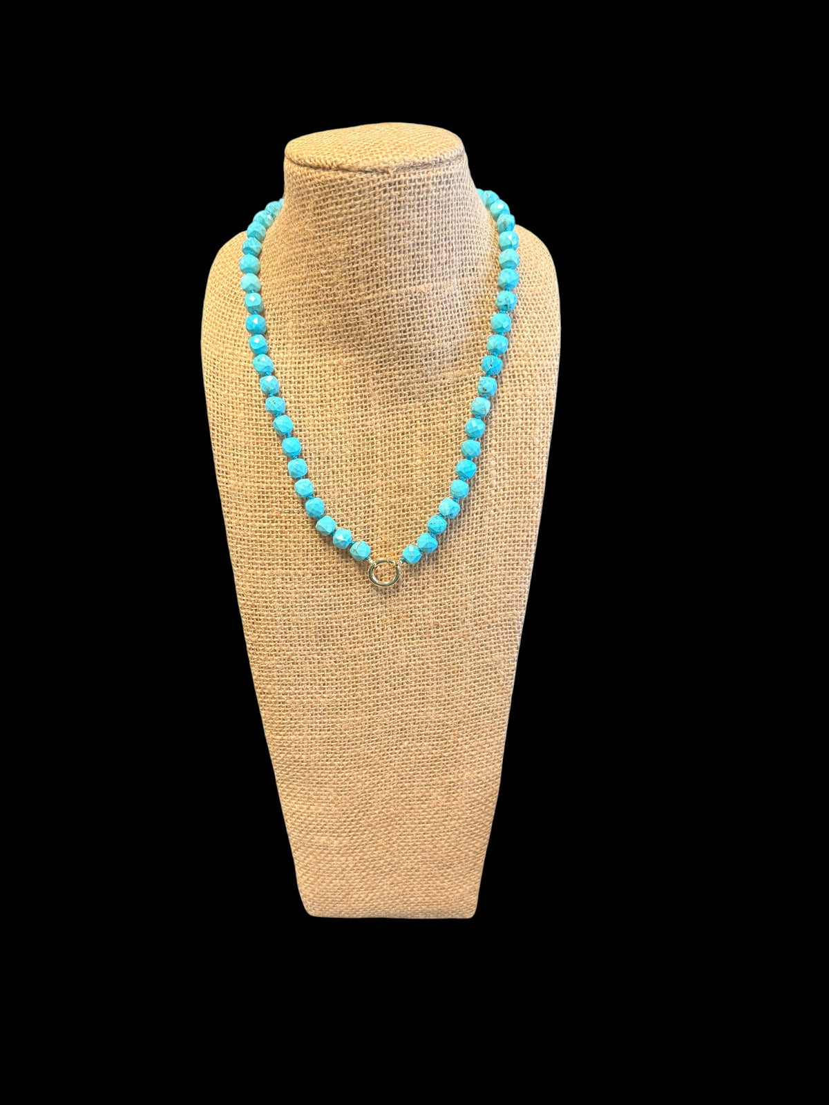 Wafa Beaded Necklace with Charm Circle