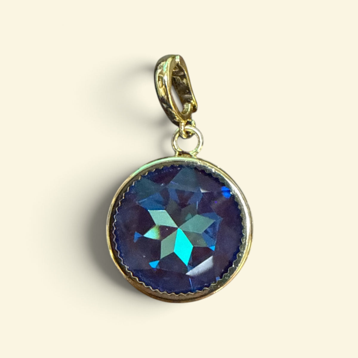 Australian Gold Crystal Circle Charm