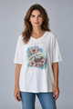 A Rare Bird Nothing but Blue Skies Vintage Rhinestone Tee