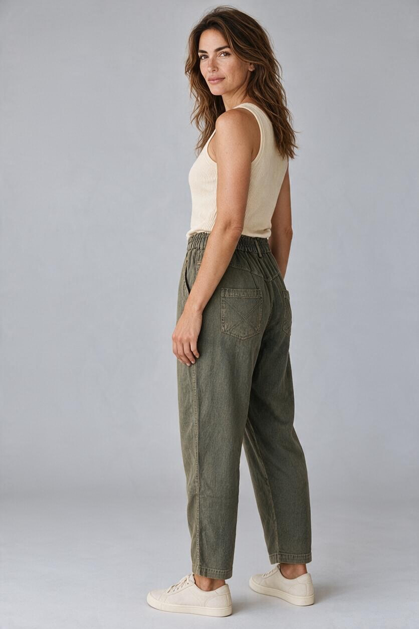 Paper Lace Greenish Blue Distressed Pants