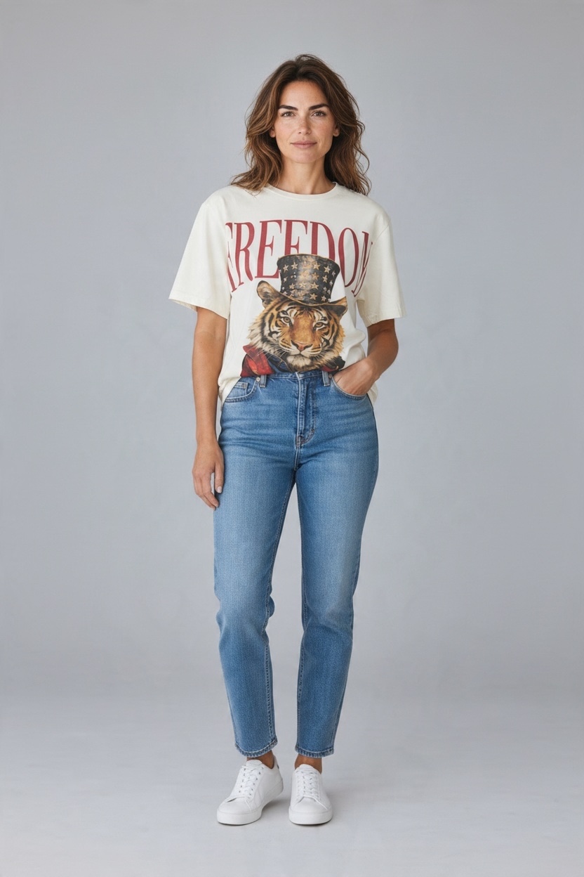 Felecia Bella Graphic Tee-Freedom