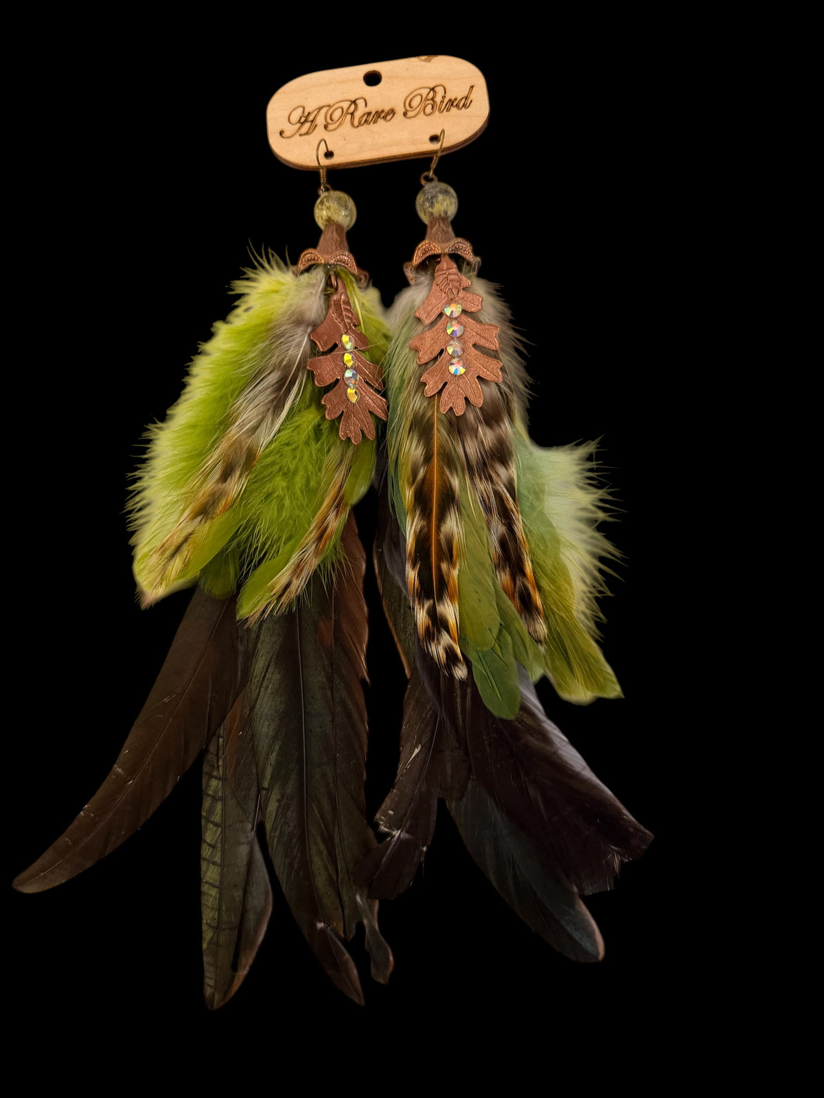 A Rare Bird Woodland Flight Feather Earrings