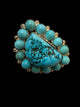 A Rare Bird Turquoise Halo Statement Ring