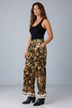 I Love Linen Wild Romance Ruffle Pants-Camo