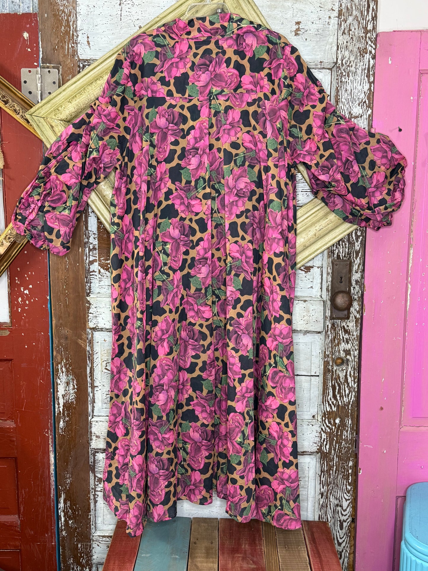 A Rare Bird Rose Leopard Duster