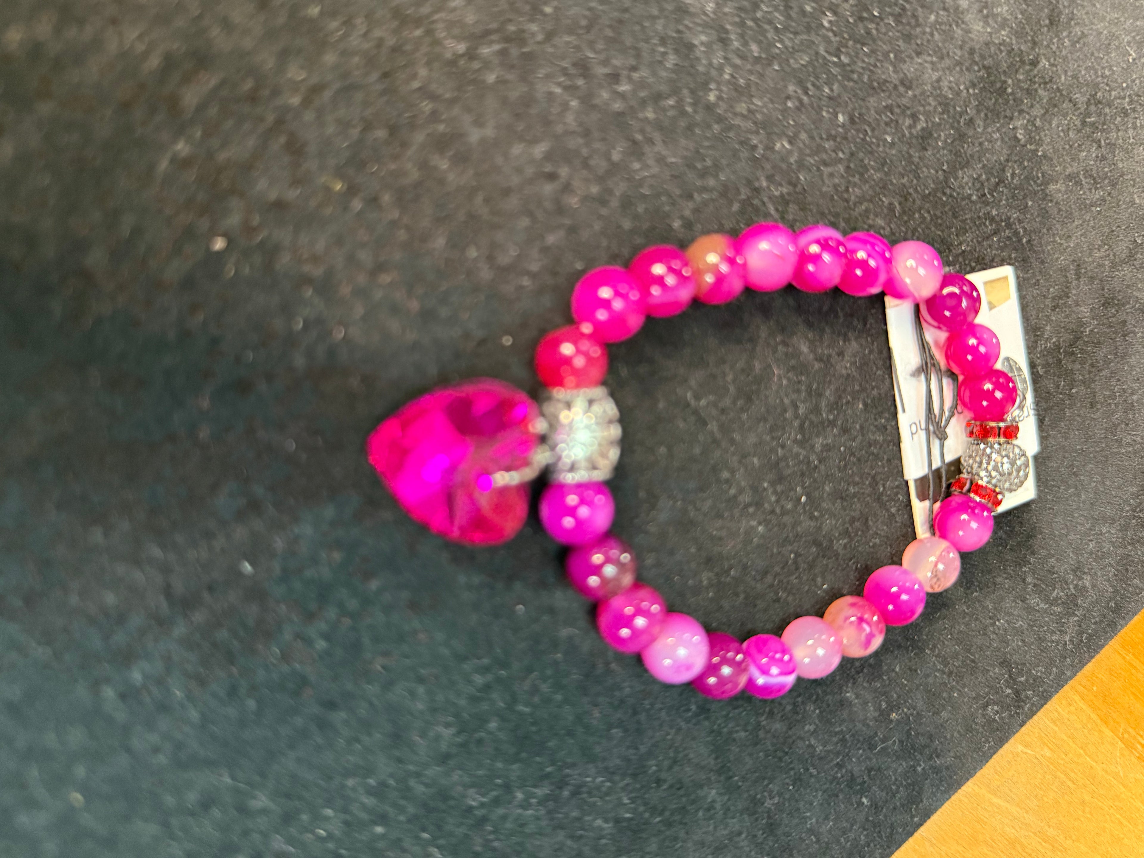 Lost and Found Pink Heart Bracelet