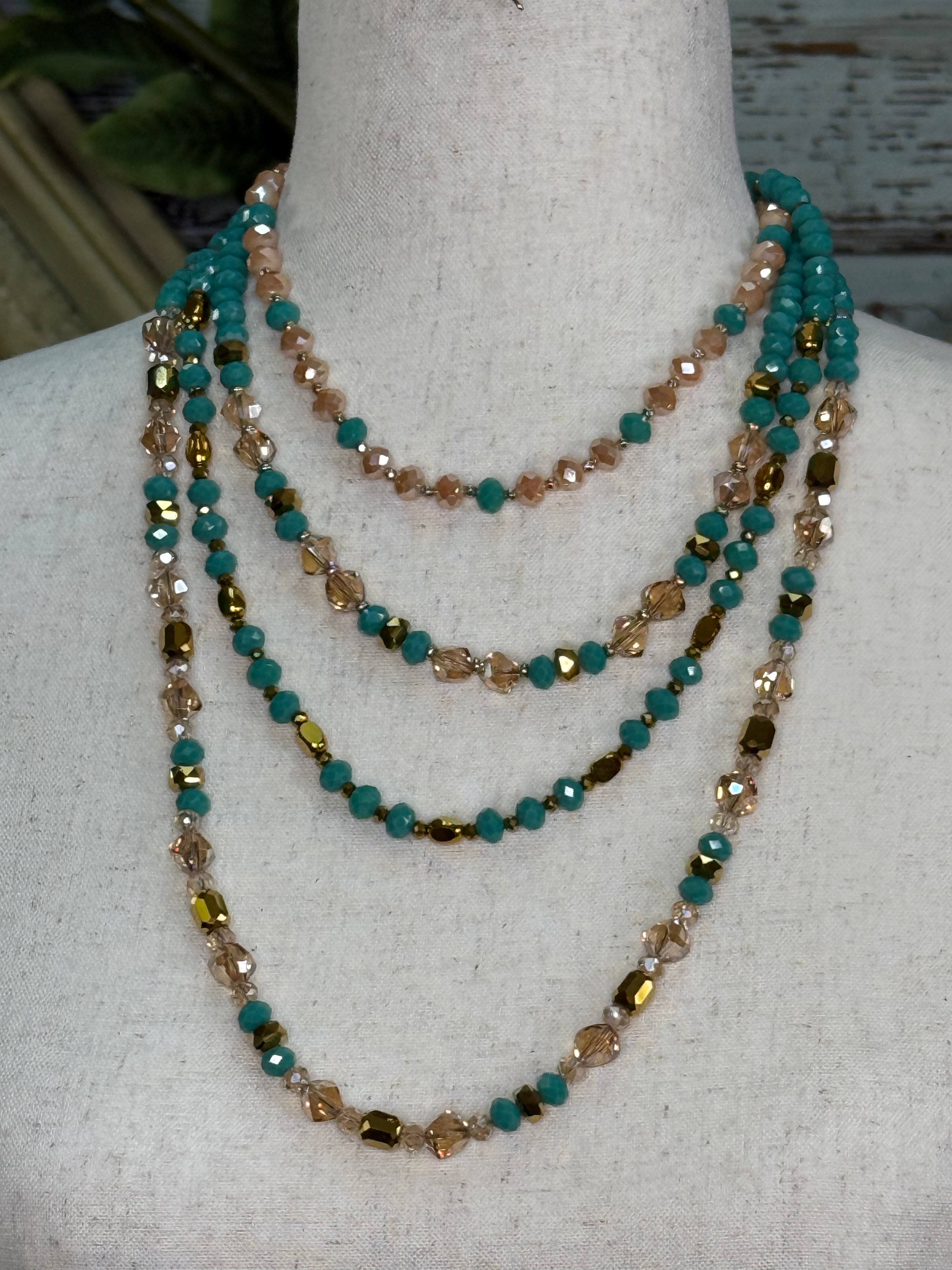 Emma Turq and Brown Multi strand Necklace
