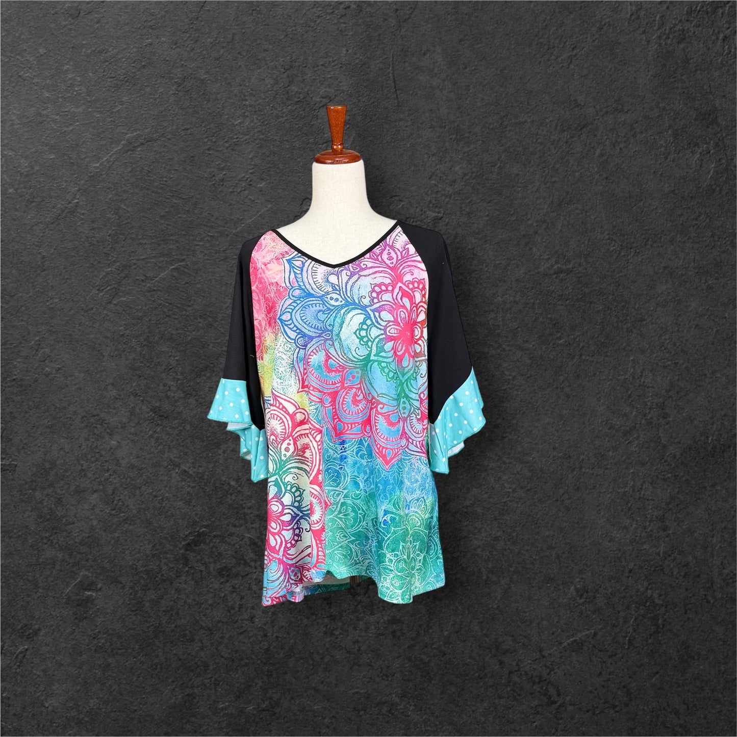 Abstract multi color tee