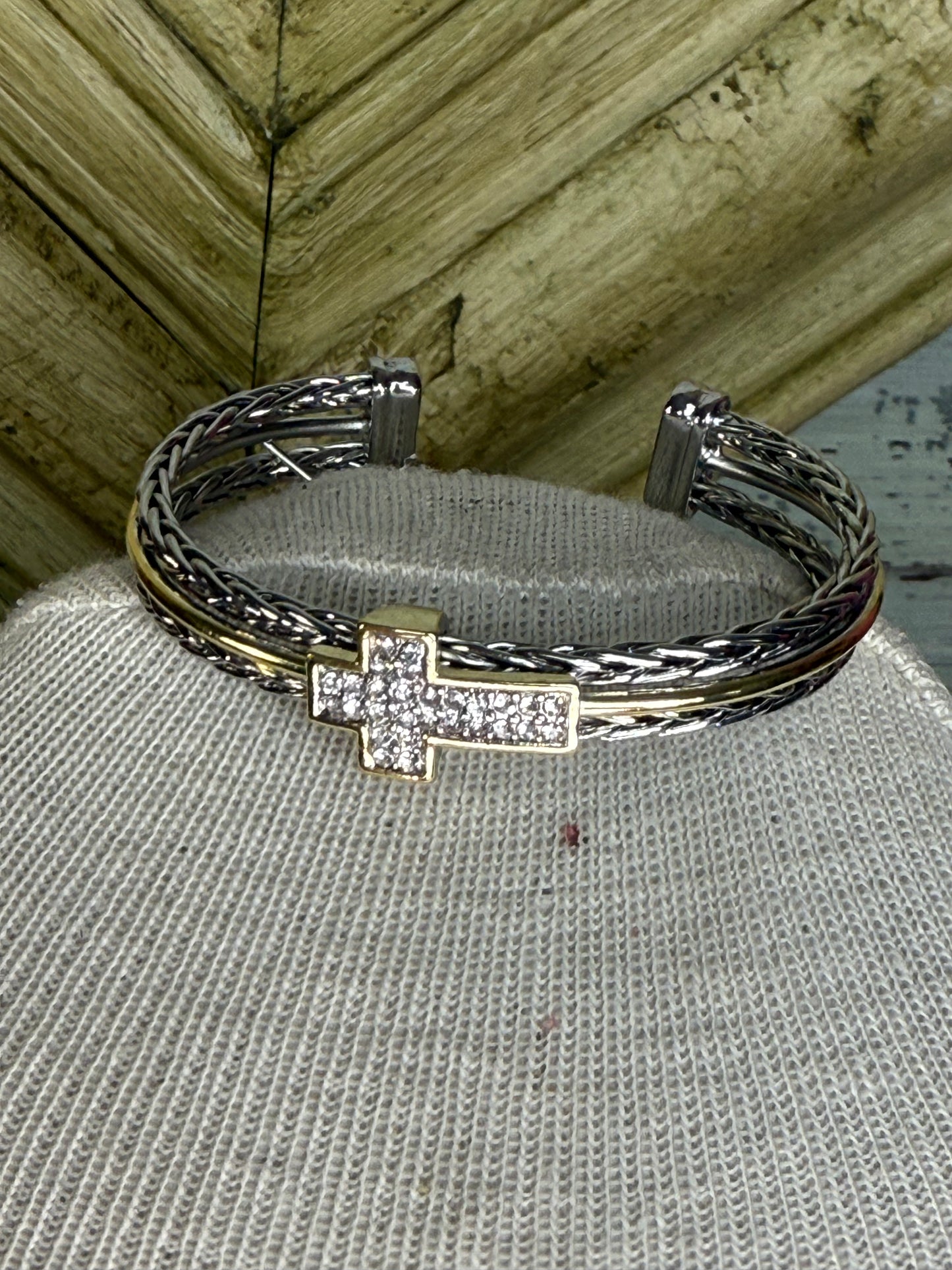 Cross Silver Bracelet