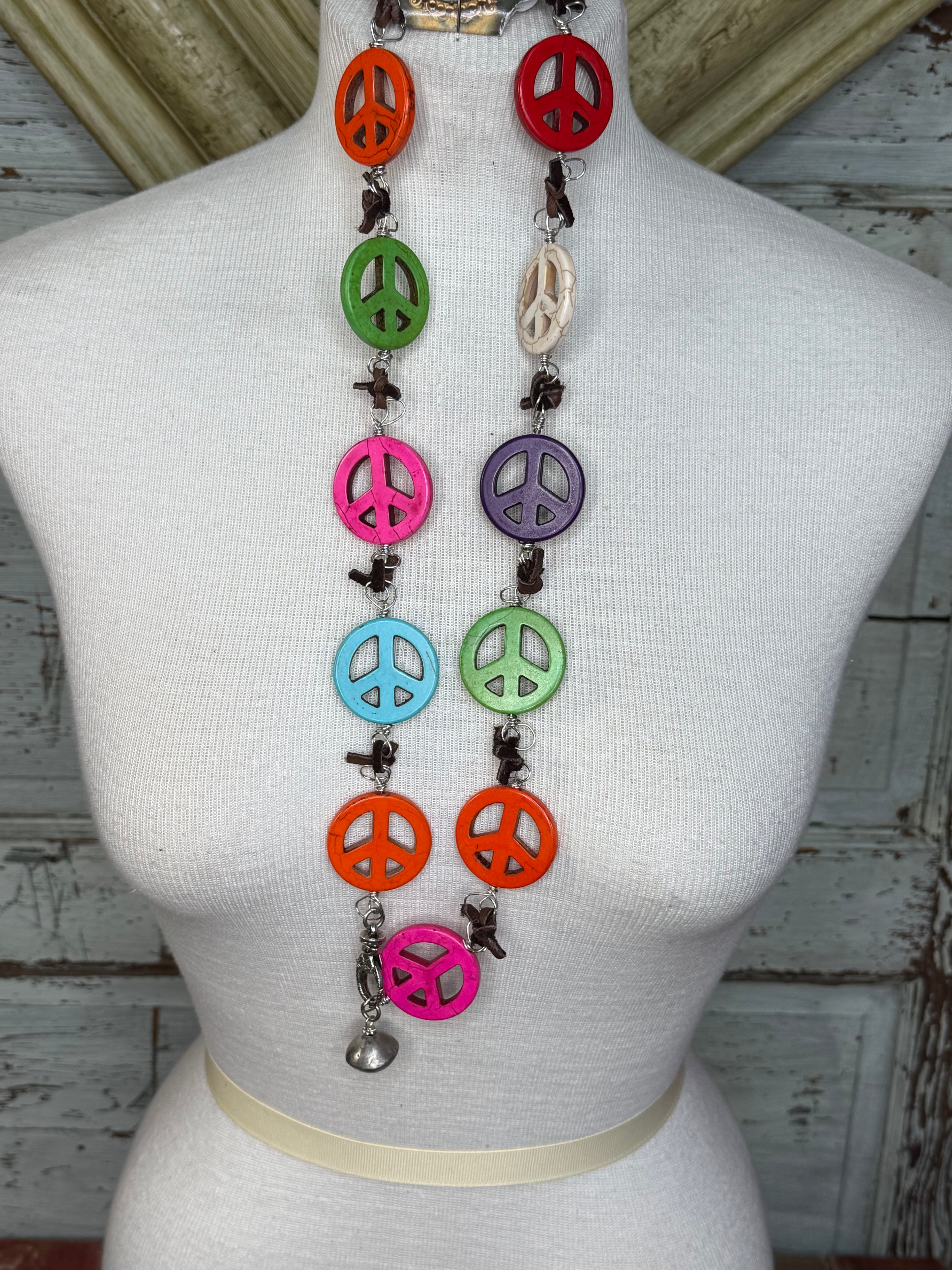 Art By Amy Multi-Color Peace Necklace