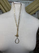 gold tear drop necklace