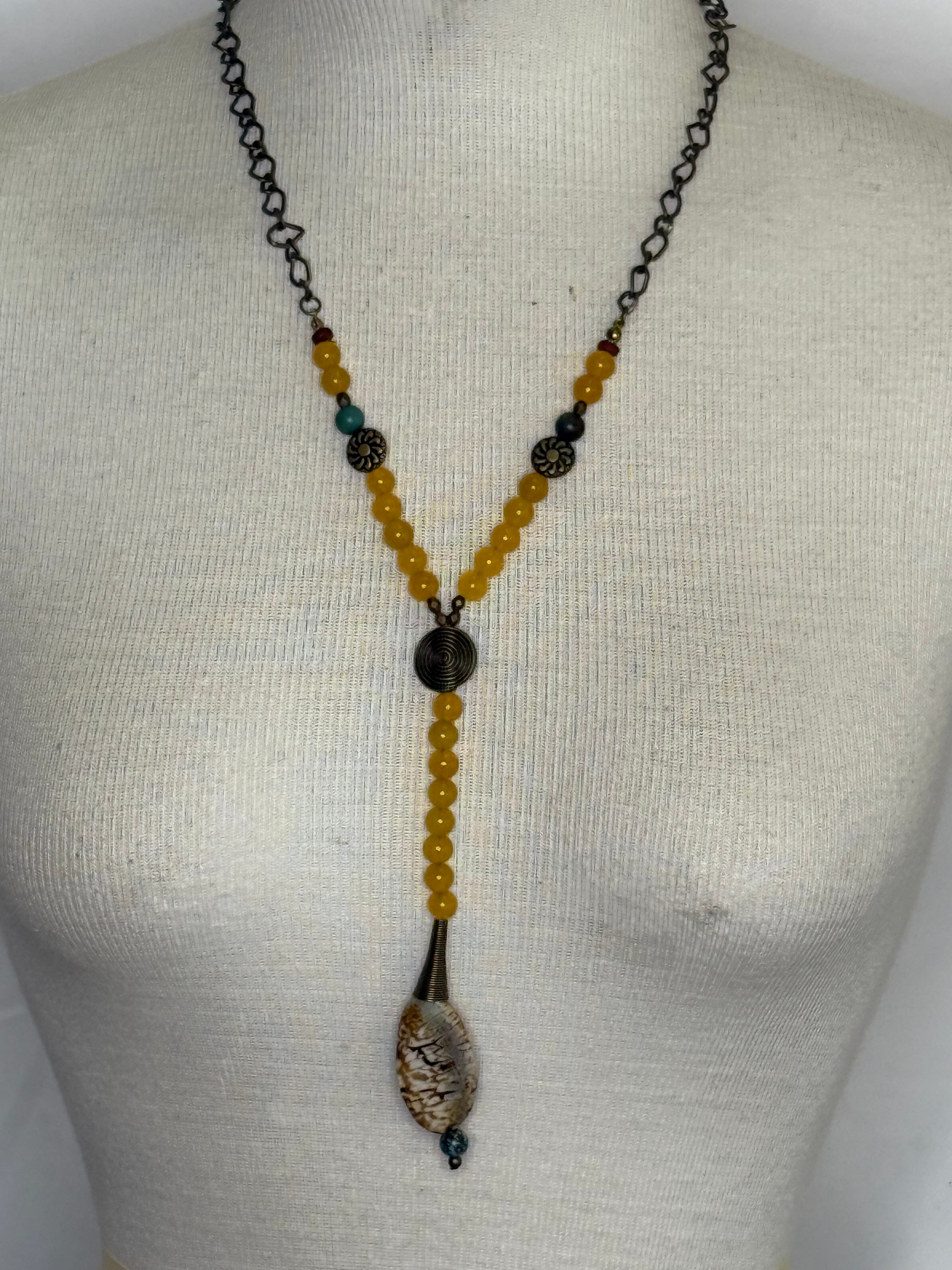 Lost and Found Yellow Cream Necklace