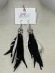 Jak Sprat  Navy Sparkle Feather Earrings