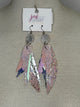 Jak Sprat Lite Pink  Sparkle Feather Earrings