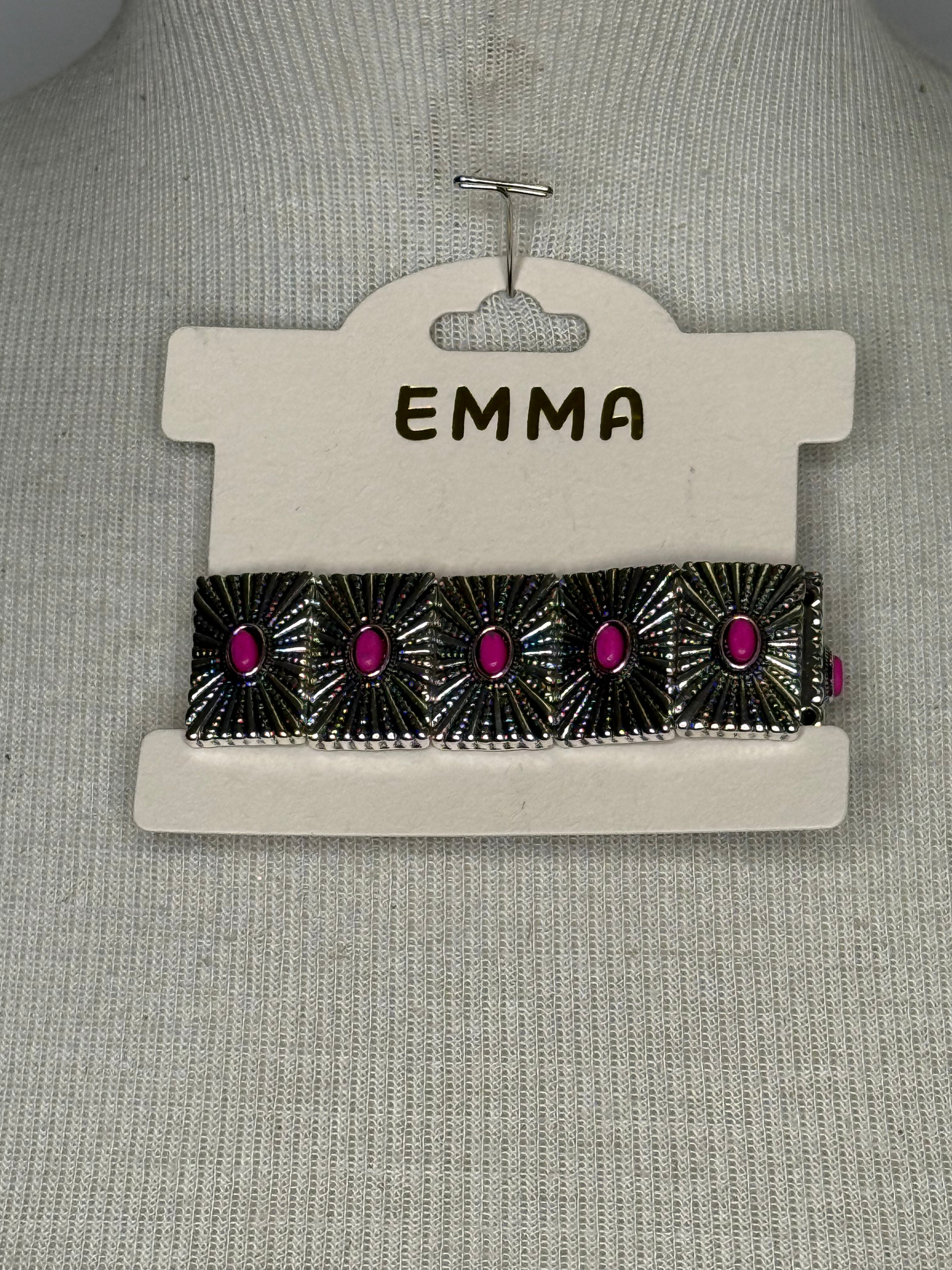 Emma Pink Shield Bracelet
