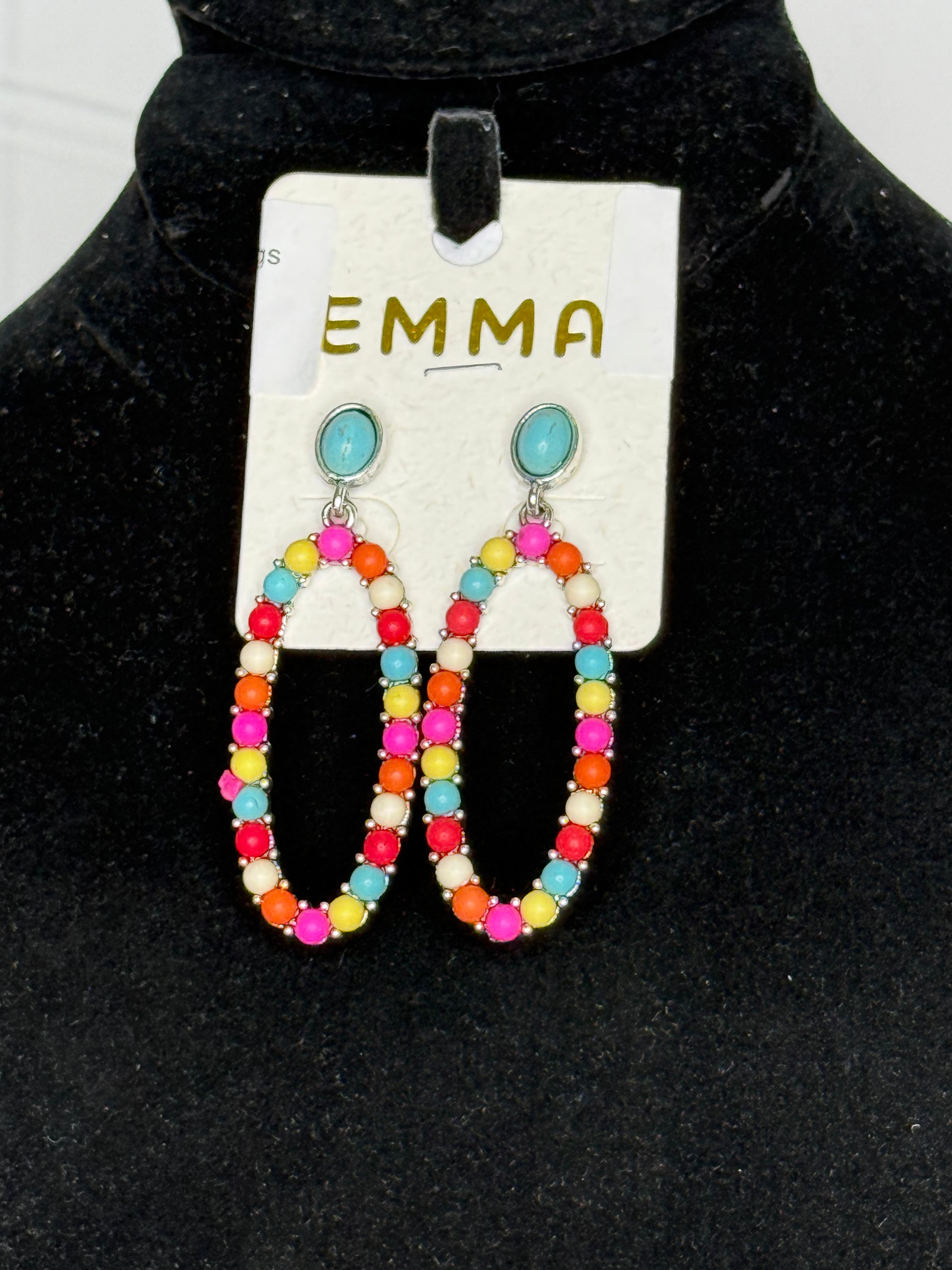 Emma Multi Color Hoop Earrings