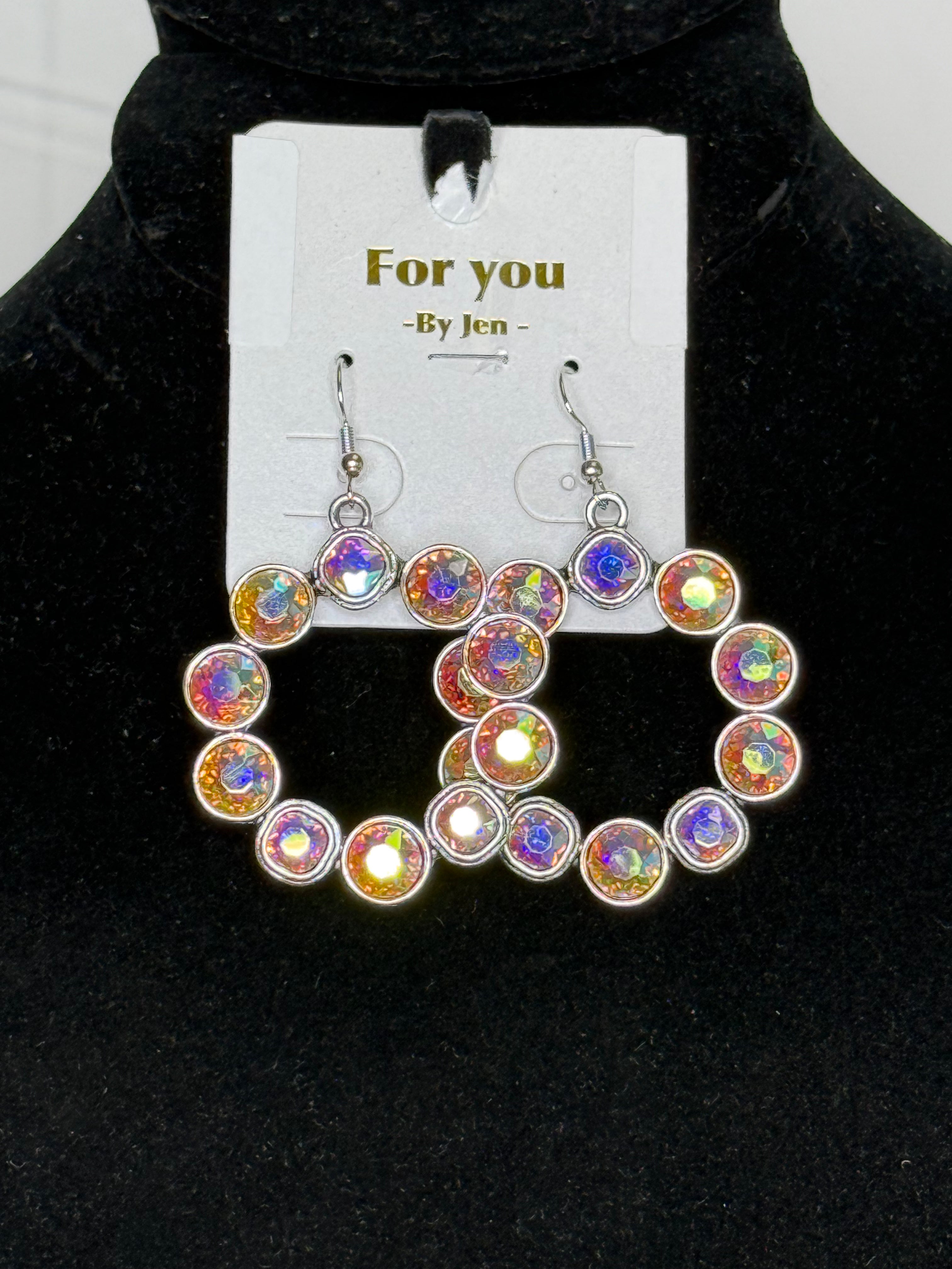 Emma Crystal Hoop Earrings