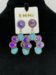 Emma Crystal Turq Earrings