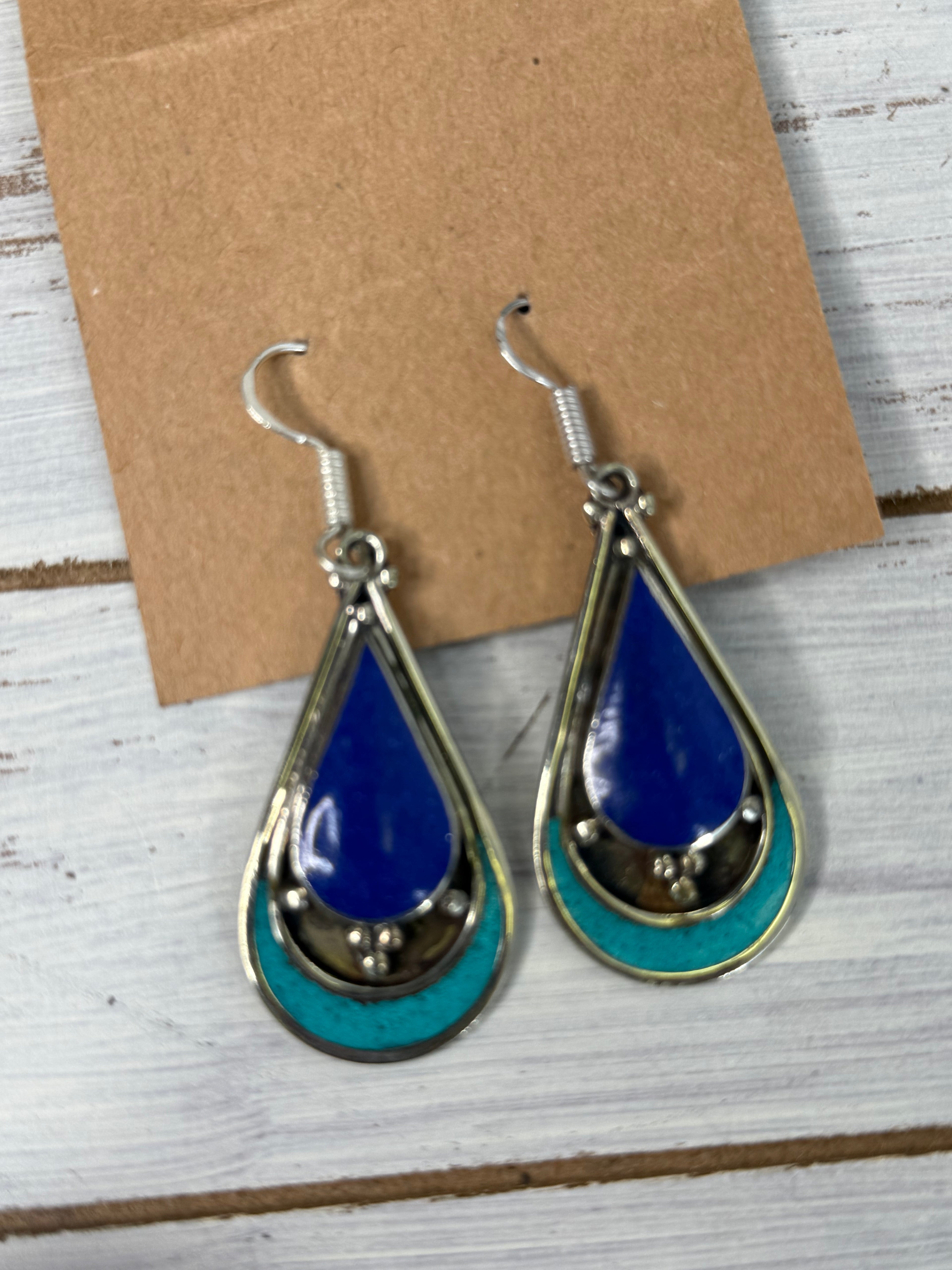 Lapis and Turquoise Earrings