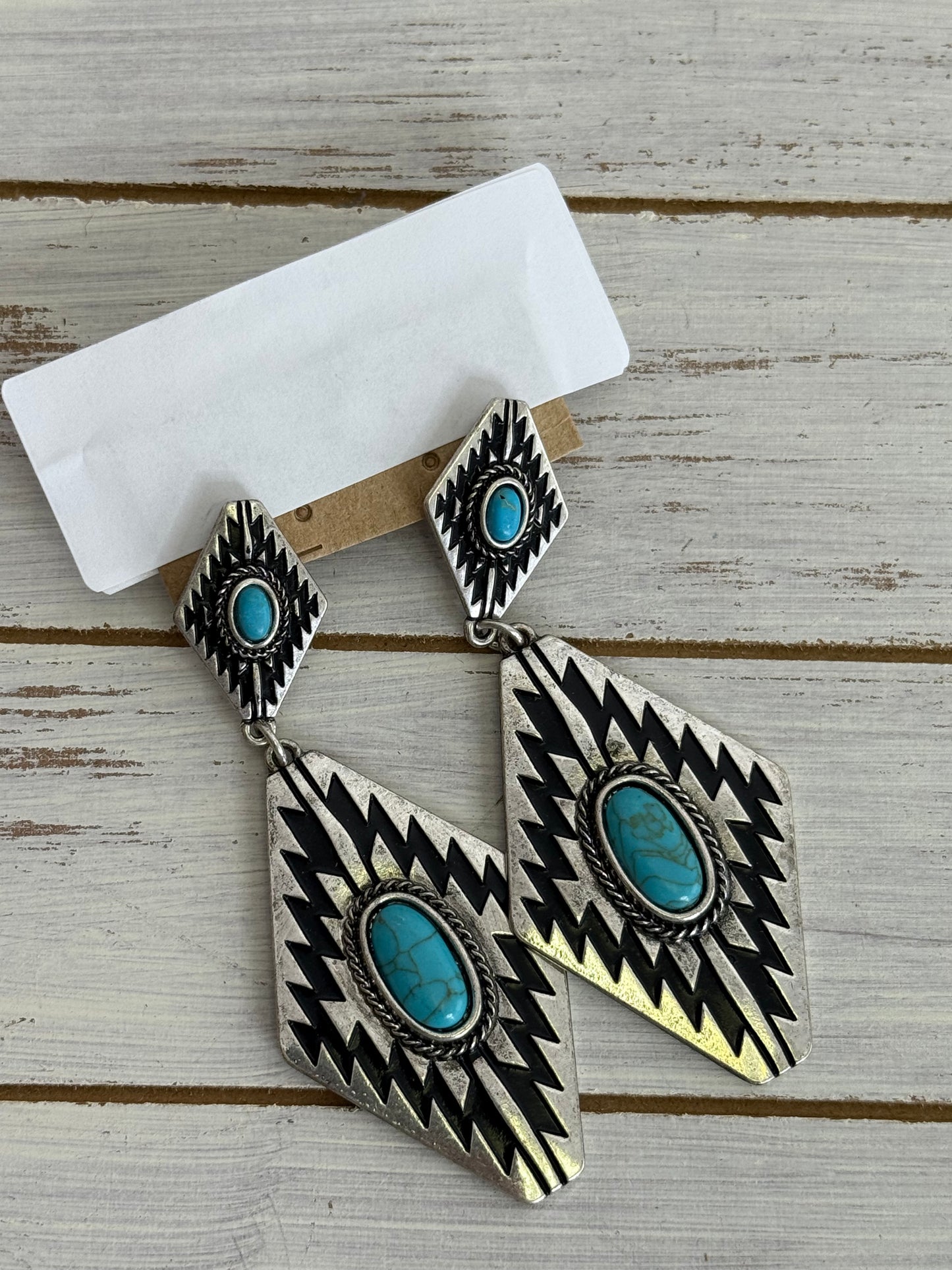 Turq aztec Earrings