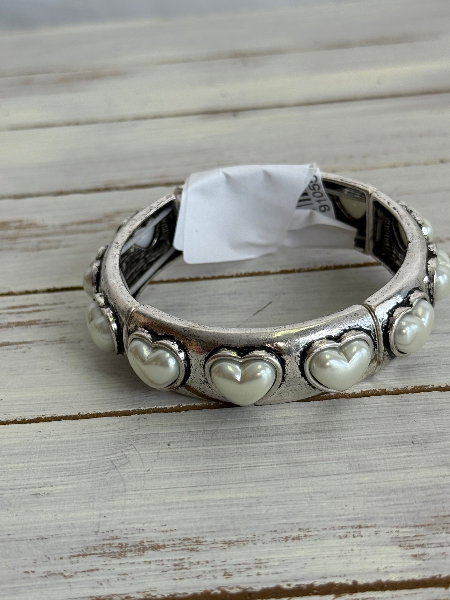 Pearl Heart Stretch Bracelet