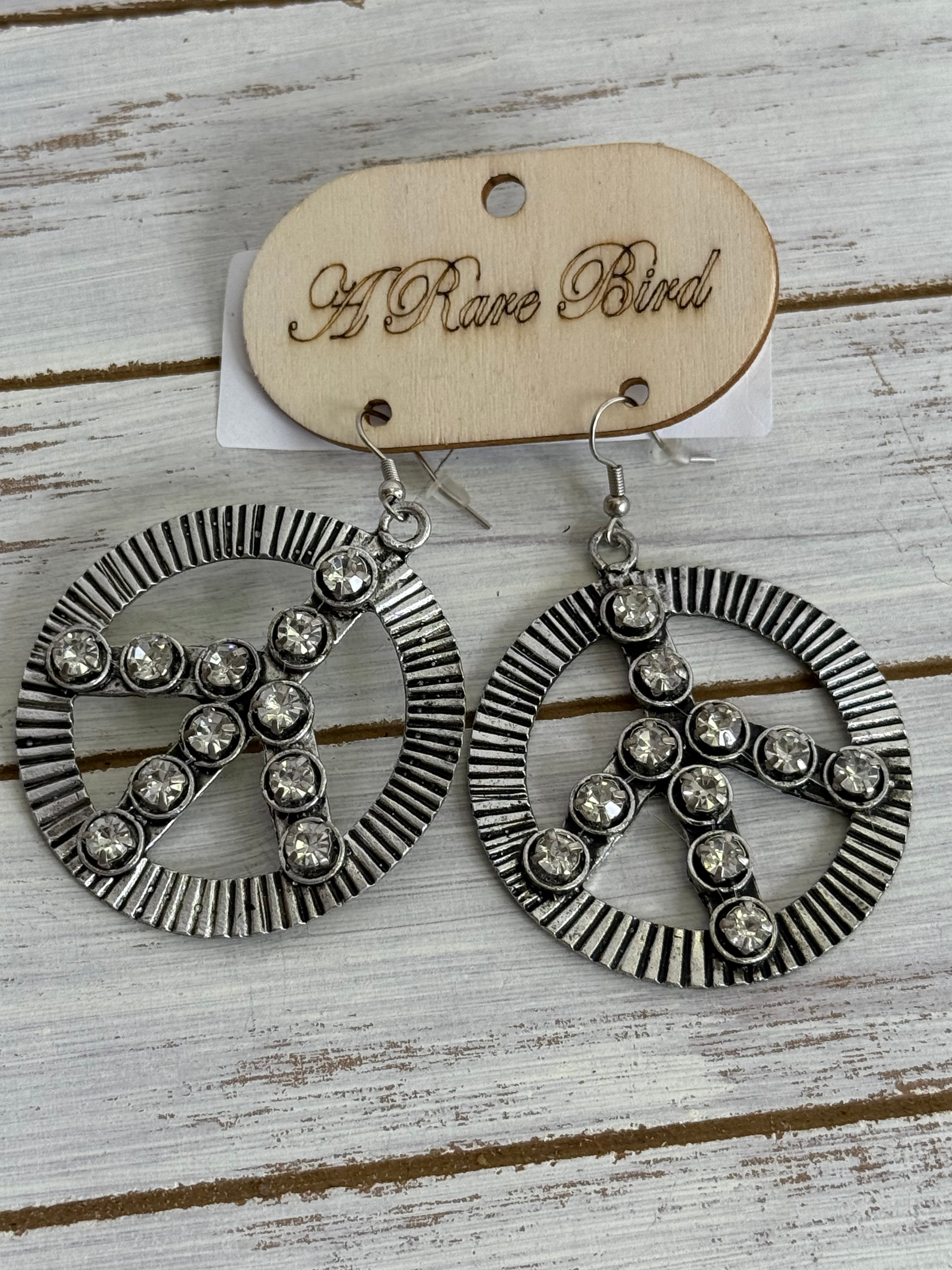A Rare Bird Peace Earrings