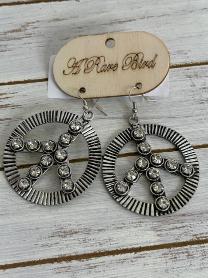 A Rare Bird Peace Earrings